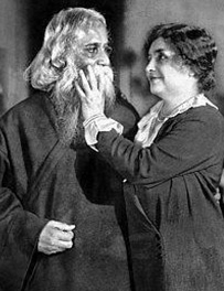 Helen Keller et le poête indien  Tagore en 1930
